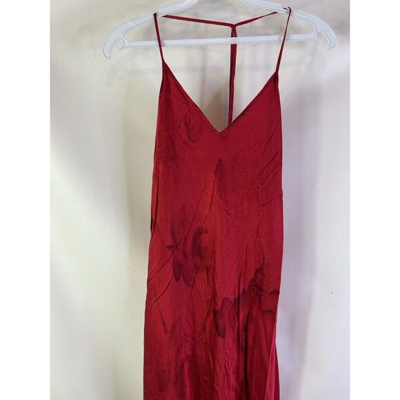Vintage Y2K Victorias Secret Silk Spaghetti Slip Dress Gown Red XS Romantic - Picture 3 of 9